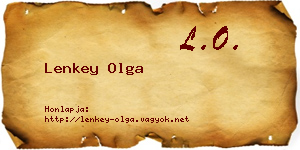 Lenkey Olga névjegykártya